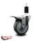 Service Caster 4'' Gray Poly Swivel 1-3/8'' Expanding Stem Caster Total Lock Brake SCC-EXTTL20S414-PPUB-138 - alternate 2